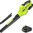 SnapFresh Cordless Leaf Blower - 20V Electric Leaf Blower with 2.0 Ah Battery and Charger - Lightweight 2-Speed Leaf Blower for Lawn Care and Yard/Garden/Patio Cleaning