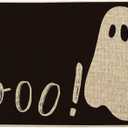 Artoid Mode Ghost Boo Decorative Doormat, Seasonal Fall Halloween Holiday Low-Profile Floor Mat Switch Mat for Indoor Outdoor 17 x 29 Inch