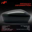 A-Premium Passenger Side Rearview Mirror Cover Cap - Compatible with Mazda 3 2014 2015 2016 2017 2018 Sedan - Smooth Black, Built in Japan