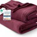 Bedsure GentleSoft Fleece Blanket Twin Size Burgundy - 300GSM Lightweight Plush Fuzzy Cozy Soft Warm Blanket for Bed, Sofa, Couch, Travel, Camping, 60x80 inches