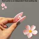 2-in-1 Sakura Food Bag Clip & Fridge Magnets, 3D Plastic Flower Snack Sealing Clip, Creative Dual Use Clip for Kitchen, Home & Office Decor