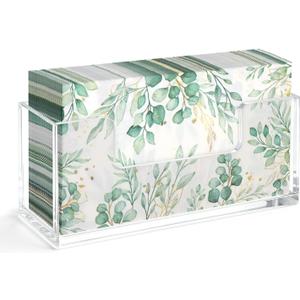Acrylic Napkin Holder for Bathroom Hand Towel Stand Decor Vertical Guest Paper Towel Holders Table Napkin Tray for Kitchen Clear Disposable Face Towels Holder Modern Tissue Holders Napkins Dispenser
