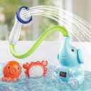 G-WACK Baby Bath Toys Shower Head Sprayer with Water Thermometer for New Borns, Toddlers and Kids | Baby Accessories, and Essentials in Bathtub or Sink | Shampoo Bath Rinser | USB Rechargeable