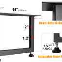 Heavy-Duty Metal Table Legs, 16x16 inches, Modern Industrial Style Steel Square Frame, Suitable for Coffee Tables, Side Tables, etc., Load-Bearing Capacity of 800 pounds, 2-piece Set (Black)