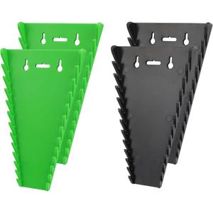 TIHTRY 4Pack Magnetic Wrench Organizer wrench rack Tool Trays, Premium Quality Wrench Holder SAE(1/4" - 1/6") and Metric(6mm-24mm)