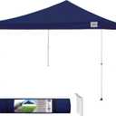 Caravan Canopy 12 by 12 Foot Polyester Straight Steel Leg Instant Pop Up Canopy Tent with Adjustable Height for Outdoor Events, Blue