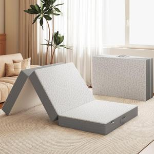6 Inch Single Tri-Fold Mattress Topper, Single Sofa Bed Foldable Mattress