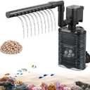 Carefree Fish Aquarium Small Sponge Filter for 3~15Gal Fish Tank Quiet for Saltwater and Freshwater with Biochemical Filtration Balls and Biochemical Filtration Sponge