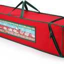 MaidMAX Christmas Wrapping Paper Organizer Storage Bag, Wrapping Paper Storage Fits 42 Long Rolls, Gift Wrap Storage with Clear Window 42 x 10 x 10