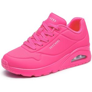 Skechers Women's Uno Night Shades Air-Cooled Sneakers (10 Wide, Hot Pink)