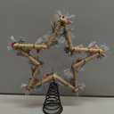 Christmas Tree Topper, Metal Large Star Christmas Tree Topper for Festive Party Home Ornaments, 3D Treetop for Xmas Holiday Decor