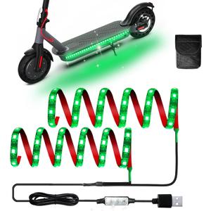 Keiurot Led Lights for Scooter Night Riding Electric Scooter LED Strip Light Led Light Strips 5V Flashing Mode for Outdoor