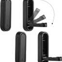 Dntorx Folding Coat Hooks, 4 Pcs Foldable Black Wall Hooks Heavy Duty Foldable Hook Bathroom Towel Hooks Robe Hooks Wall Mounted for Hanging Coat Towels Clothes Hat Bags Keys