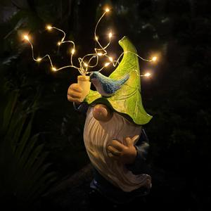 Garden Gnomes with Firework Solar Light Garden Decor for Outside, Outdoor Statues,Knomes Decor Outdoor for Yard Patio Lawn,Gnomes Gifts Decorations, Naughty Funny Gnomes (Firework Gnome)