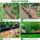 Landscape Edging Border No Dig - 20FT 2IN Tall Garden Edging Border with 20 Stakes, Plastic Garden Fence Lawn Edging Flexible for Landscaping, Flower Beds, Yard, Pathway with Connectors
