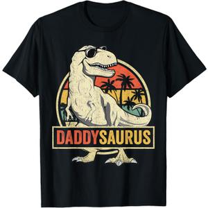 Daddysaurus Shirt T-Rex Dad Dinosaur T-Shirt, M