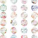 720 Pcs Floral Christian Stickers, 24 Styles Bible Verse Scripture Stickers Religious Inspirational Decals for Crafts Cards Envelope Seals and Christian Party, 1.5 Inch