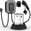 TESSAN EV Charger Level 2, 40A/240V Wall Mount Electric Vehicle Charing Station, Smart EV Chargers Equipment App Control Wi-Fi Only 2.4Ghz& Bluetooth 25ft Cable with Holder for Indoor Outdoor Home