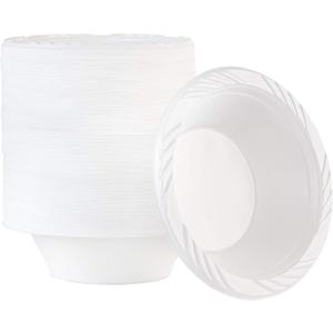 200 Count Disposable 12 ounce White Plastic Soup Bowls