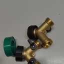 Biswing 2 Pack Garden Hose Splitter 2 Way, Heavy Duty Brass Connector Tap Splitter, Y Splitter 2 Valves with 4 Extra Rubber Washers