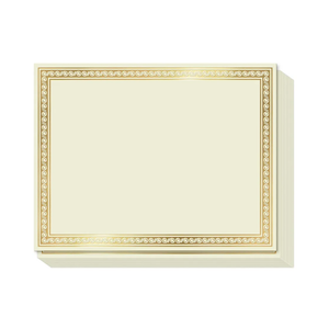 Sweetzer & Orange 50 Certificate Paper 8.5 x 11 for Printing, 180gsm Cardstock Gold Border Award Certificates Paper for Completion of Graduation Diploma, Employee of The Month & Sports Achievements