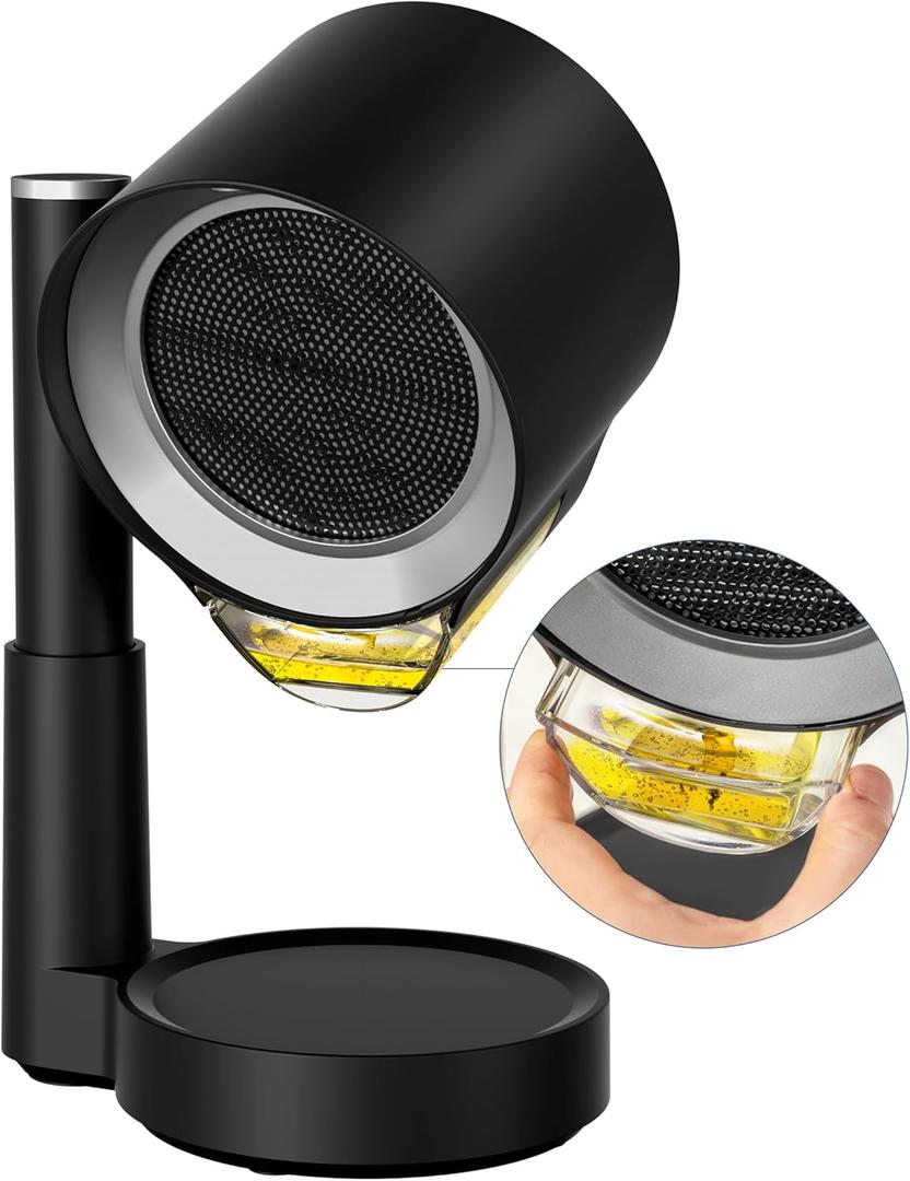 Portable Range Hood: Kitchen Countertop Cooking Exhaust Fan Quiet Smoke Removal - 3-Speed Suction Height & Angle Adjustable Design Dual-layer Filter- Plug-in for Apartments RV BBQ Hot Pot (Black)