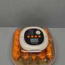 [2024 Upgrade] 25 Egg Incubator, Automatic Egg Turner with Thermometer Seat and Humidity Control, Egg Candler, 360 View with Clear Window, Incubators for Hatching Chicks (Sunlit Orange)
