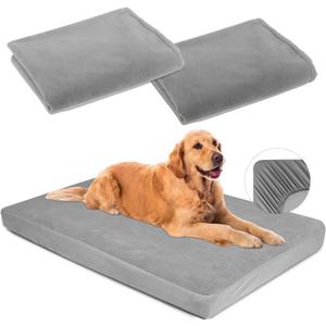 Dog Bed Covers Replacement Waterproof for Dog Bedding Washable Grey 2 Pack 35" x 44" XL