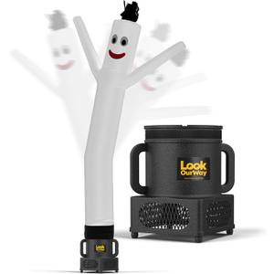 LookOurWay Air Dancers Wacky Waving Inflatable Tube Guy - 7ft Tall Inflatable Advertising Waving Dancing Man with Sky Dancer Blower - White