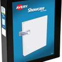 Avery Economy Showcase View 3 Ring Binders 1.5 Inch Slant Rings, Black Binder, Ideal for Organization, Office Use (19650)