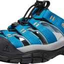 KEEN Women's Newport Closed Toe Slip on Sandals (7, Fjord Blue/Iceland Poppy)