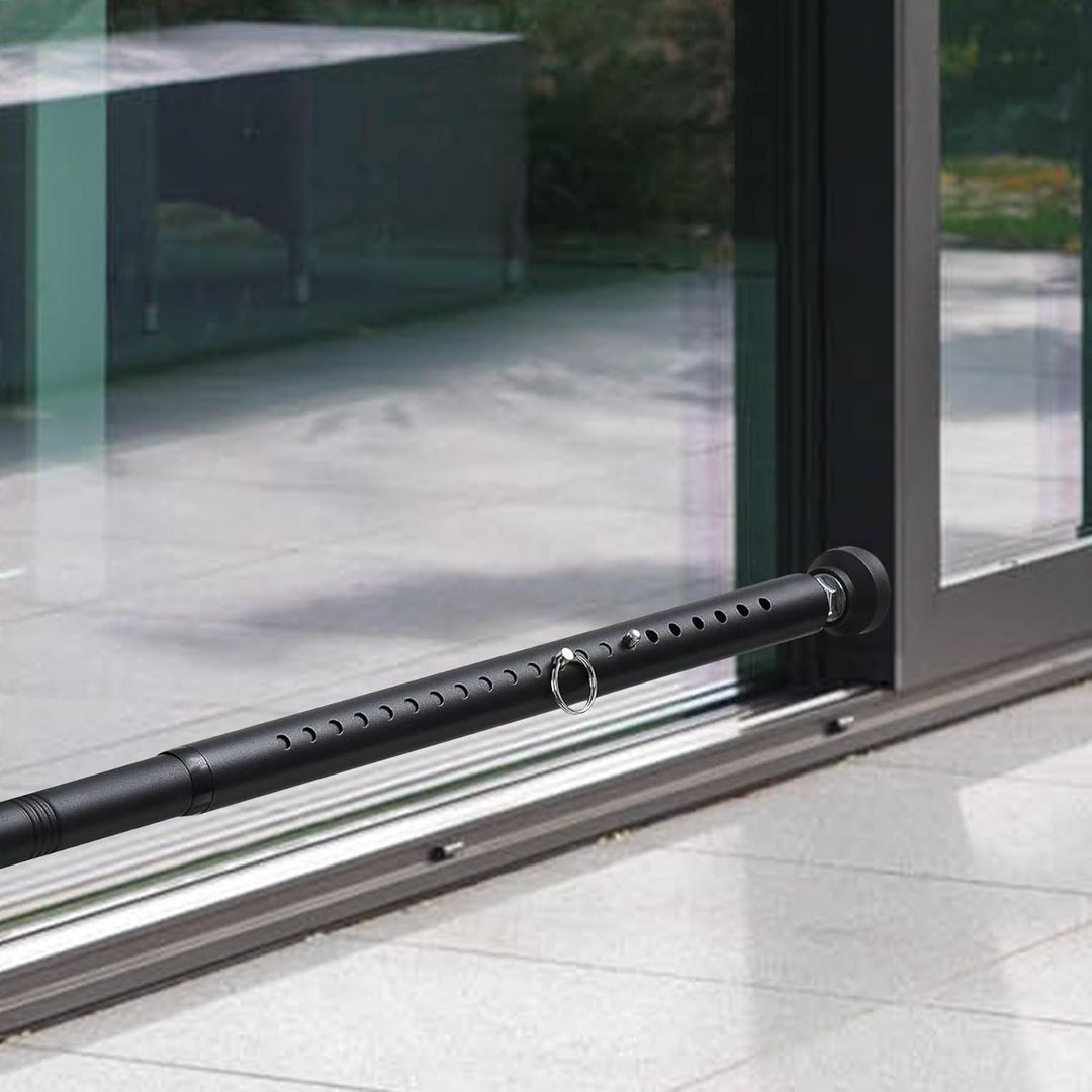 Sliding Door Security Bar, 17-51 inch Adjustable Patio Door Security Bar Childproof Window Safety Bar for Apartment Bedroom Bottom of Door Heavy Duty Interior Black Sliding Door Security Bar, 17-51 inch Adjustable Patio Door Security Bar Childproof Window Safety Bar for Apartment Bedroom Bottom of Door Heavy Duty Interior Black