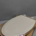 Bemis 1500EC 146 Almond Elongated Molded Wood Toilet Seat with Easy-Clean & Change Hinge