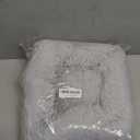 Extra Small Calming Anti-Anxiety Donuts Dog And Cat Bed, Round Fluffy Soft Washable Pet Bed For Puppy & Kitten, Cuddler Warming and Cozy Cushion, Luxury Anti-Slip Waterproof Mute Base 16in Gray (Bright-Grey)