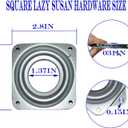 10Pack Lazy Susan Hardware, 3 Square Ball Bearing Swivel Plate, 120lbs Capacity 5/16 Thick Rotating Disc, Lazy Susan Turntable for Serving Trays, Kitchen Cabinet, Craft Project, Makeup Holder