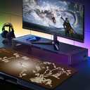 Mouse Pad - Gaming Desk Mat with HD Game Guide Map Surface, 3mm High Density Neoprene & Non Slip Rubber Base for PC/PS5/Office/Streaming Setup (Brown)