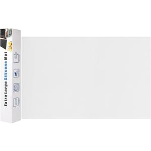 Silicone Mats for Kitchen Counter Thicker Extra Large Heat Resistant Mats Countertop Protector Liners for Bottom of Oven Air Fryer Coffee Maker, 24" x 16" x 2 mm, Translucent (24"L x 16"W)