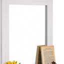 Wall Mirror with Shelf, 20 x 16 inch Farmhouse Decor Wall Mirror Hanging for Bathroom, Vanity, Bedroom, Entryway, Living Room (Weathered White)