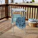 Household Essentials Clothes Drying Rack, Foldable, Expandable and Collapsible Laundry Drying Rack, Silver, 34.5 inches x 20-34.5 inches x 24.5 inches