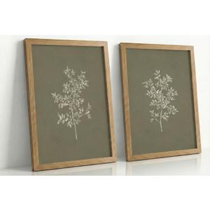 Framed Vintage Botanical Canvas Wall Art Botanical Illustration Pictures Wall Decor Farmhouse Sketch Plant Posters Prints Artwork for Living Room Bedroom Farmhouse Home Decoration 16''x24''Framed