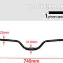 JFG RACING Surron Handlebar,7075 Aluminum 31.8MM and 7/8" 22MM andHandle Bar Heightened for Sur Ron/Surron/Light Bee/X160/X260 Most of Bicycle Motorcycle Dirt Bike Motocross - Black
