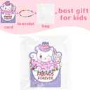 Valentines Day Cards for Kids Classroom, 24 Pack Valentines Gift Cards with Friendship Bead Bracelets, Valentines Gift Exchange for Boys Girls, Valentines Party Favors Supplies for Kids