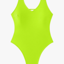 Sexy Backless Cheeky High Cut Leg Thong V Neck One Piece Swimsuit, Small