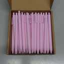 Fulmoon 50 Pcs Ballpoint Pens Bulk Retractable Comfortable Writing Pens Cute Christmas Supplies in Medium Point 1.0 mm for Teacher Office Home Baby Shower (Light Pink,Black Ink)
