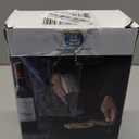 Gravity Electric Pepper and Salt Grinder Set, Battery Operated Pepper Mill with Blue LED Light, One Hand Operation, Flip to Grind, Adjustable Coarseness (Black 2X)