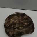 Wiginway Short Layered Shaggy Wavy Wigs Full Synthetic Bob Capless Wigs for White Women Brown with Highlights
