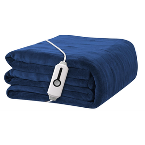 Heated Electric Blanket 72"x84" Full Size, Soft Coral Fleece Fast Heated Blanket with 4 Heating Levels and 10 Hours Auto-Off, Cozy Plush Fabric, Machine Washable - Home, Dark Blue