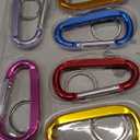 CampTek Carabiner Caribeaner Clip,3" Large Aluminum D Ring Shape Carabeaner with Keyring Keychain Hook