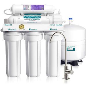 APEC Water Systems ROES-PH75 Essence Series Top Tier Alkaline Mineral pH+ 75 GPD 6-Stage Certified Ultra Safe Reverse Osmosis Drinking Water Filter System APEC Water Systems ROES-PH75 Essence Series Top Tier Alkaline Mineral pH+ 75 GPD 6-Stage Certified Ultra Safe Reverse Osmosis Drinking Water Filter System