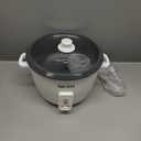 AROMA Rice Cooker, 8-Cup (Uncooked) / 16-Cup (Cooked), Pot-Style Rice Cooker and Soup Warmer with One-Touch Control, 4 Qt, White, ARC-368NG